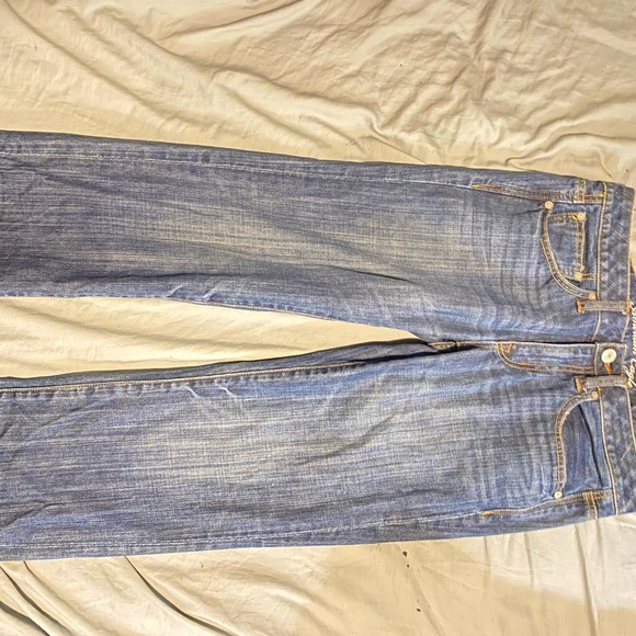 AMERICAN EAGLE Boy Fit Dark Wash Mid Rise Relaxed Cropped Jean Women's 6 - Picture 4 of 7